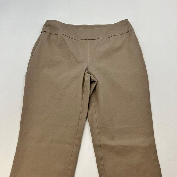 Chico’s Fabulously Slimming Ankle Dress Pants Pull On Beige Size Small - Picture 2 of 9